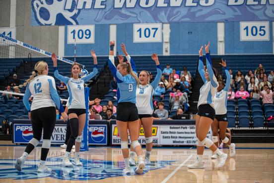 Sonoma State Students Playing Volleyball