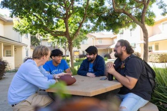 Students sitting around a table 