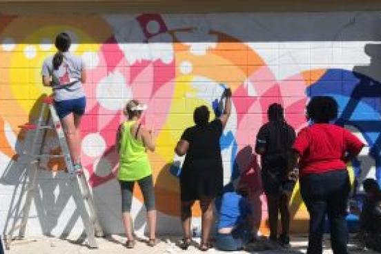 People Painting Together