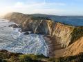 The view of the ocean from the Chimney Rock Trail at Point Reyes