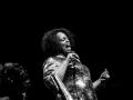 Dianne Reeves singing on the microphone