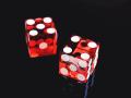 red and white dice