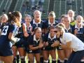 Sonoma State women's soccer team encourage each other before a game