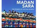 The film poster for 'Madan Sara' featuring people sitting on top of a large pile of colorful bags
