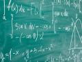 Math formulas on a chalkboard 