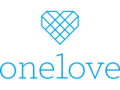 The One Love Foundation featuring the name of the foundation and a blue geometric heart