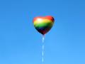 Rainbow heart shaped balloon 