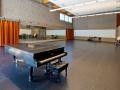 A piano in the music room 