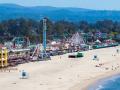 Santa Cruz beach boardwalk amusement park on the beach