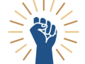 The Social Justice Week Promotional Mark graphic, featuring a raised fist