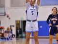 Sonoma State University Women's Basketball player Sienna Cherwinski shooting for the hoop