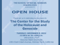 Join us in celebrating our new space for The Center for the Study of the Holocaust and Genocide.