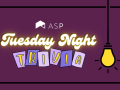Illustrative graphic that reads 'ASP Tuesday Night Trivia'