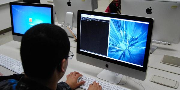 Student in Computer Lab