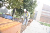 Construction worker at the Green Music Center 