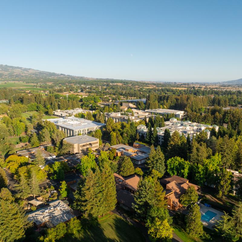 Aerial view of SSU campus