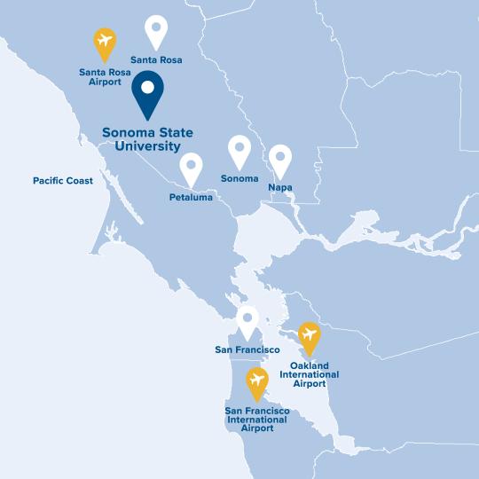 Sonoma County and Northern California Map